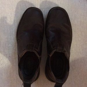 Men’s, brown leather, Clark’s, ankle boots